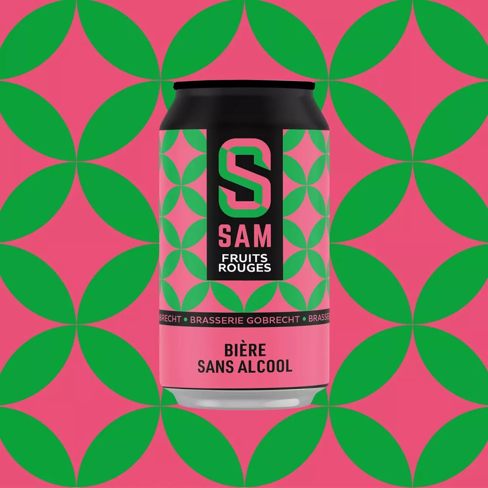Bière SAM fruits rouges sans alcool 0,5% - cannette 33 cl