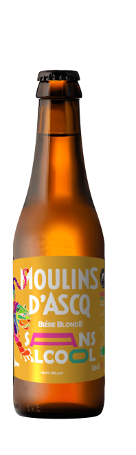 Bière blonde Moulins d'Ascq sans alcool 0,5%